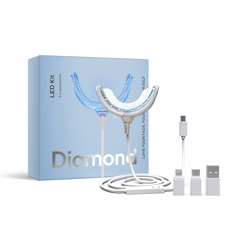 Diamond Smile Power+ Puhelimen valkaisu suukappaleen LED-kisko
